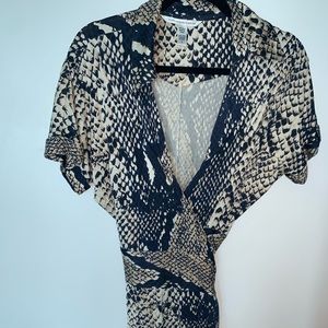 DVF snakeskin classic wrap dress